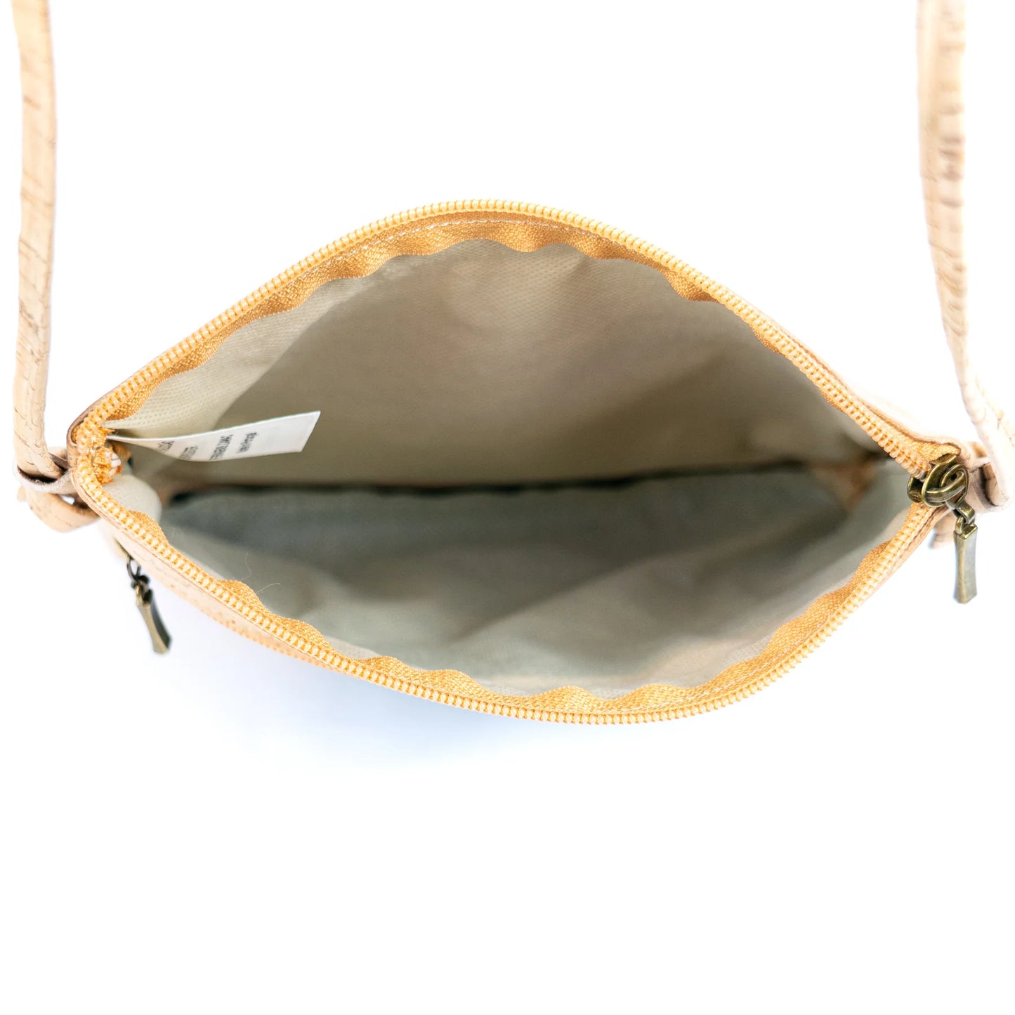 Crossbody Natural Cork Bag Shoulder Purse with Zipper Pocket