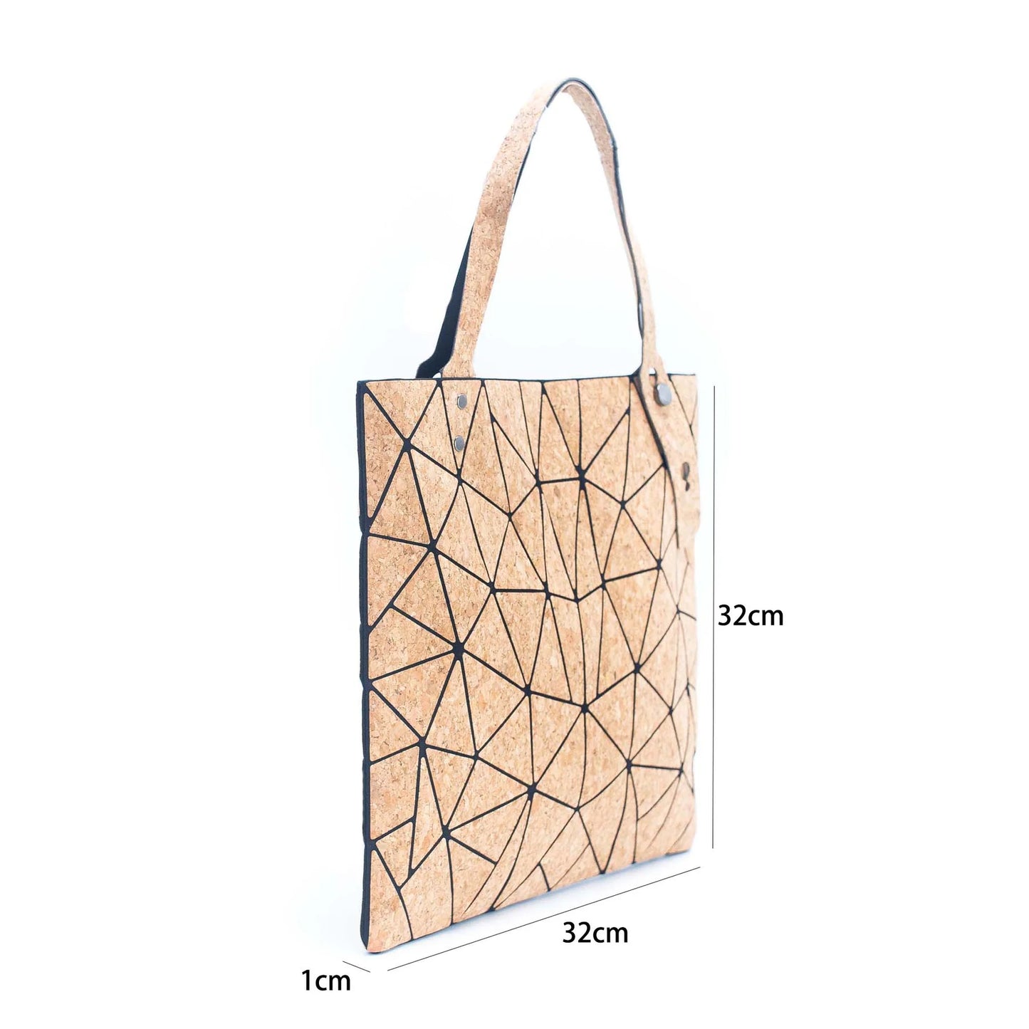 Shoulder Natural cork Geometric women Cork Tote