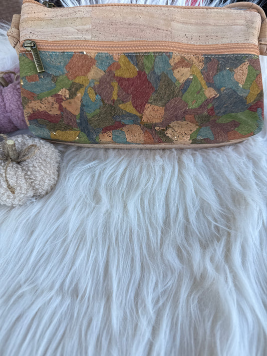 Crossbody natural Cork Crossbody Bag Shoulder Purse