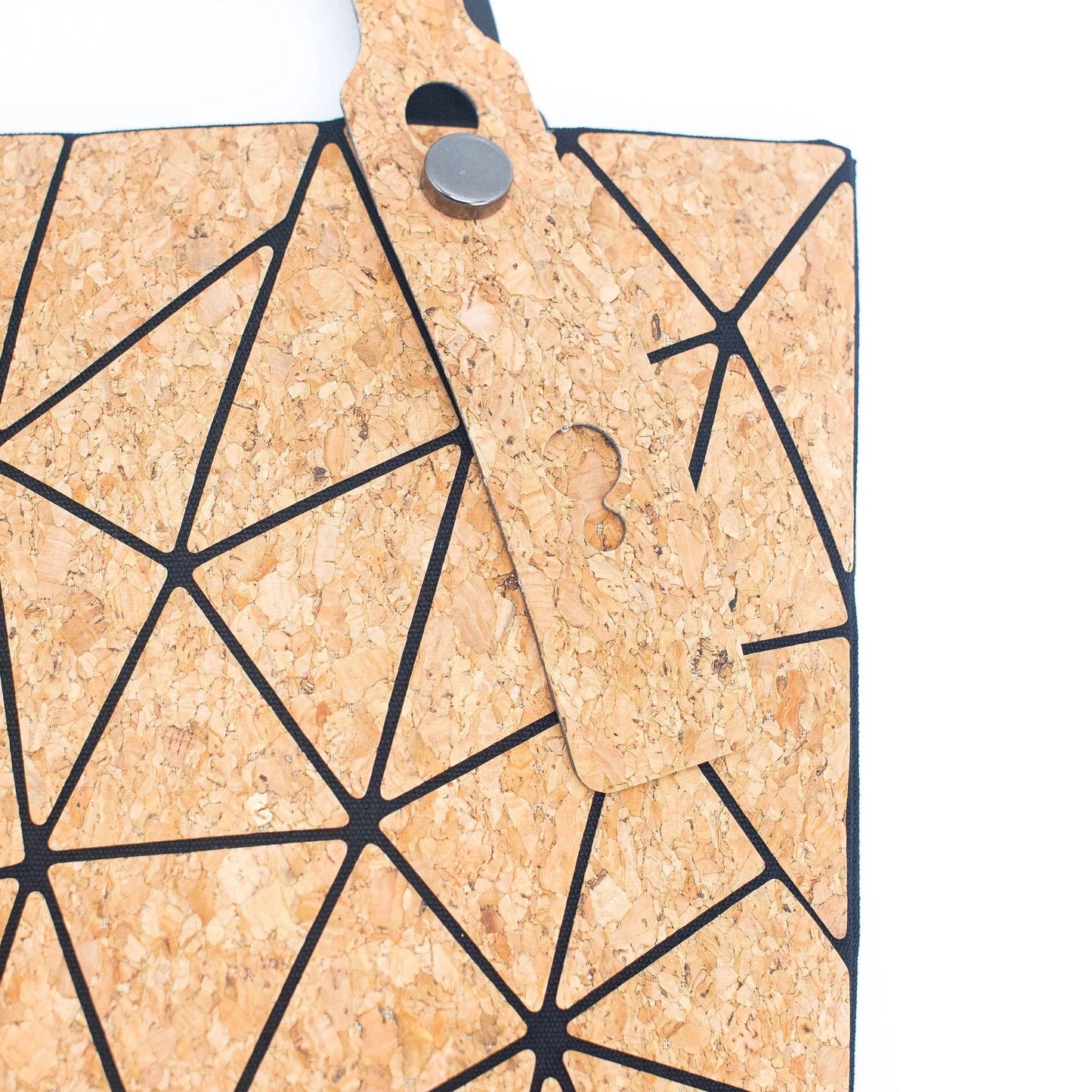 Shoulder Natural cork Geometric women Cork Tote