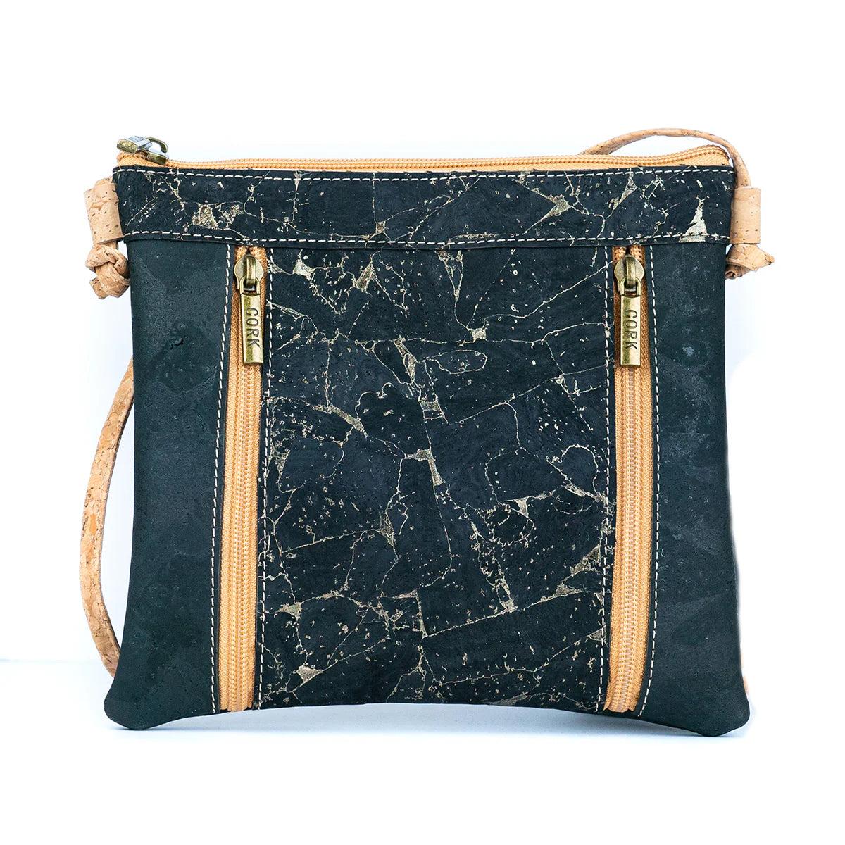 Crossbody Natural Cork Crossbody Bag with Unique Patterns