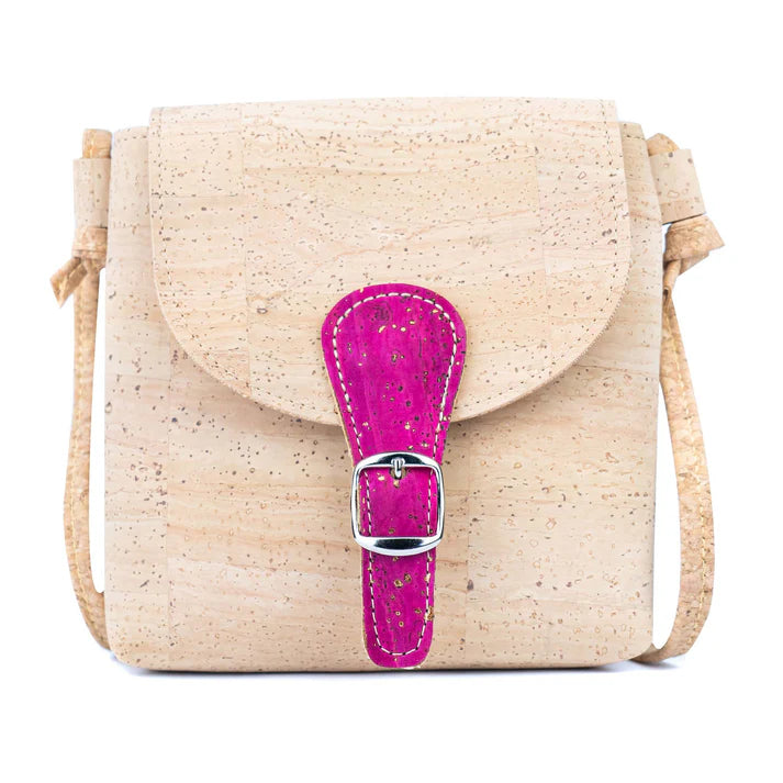 Crossbody Bag  Natural cork Lightweight Mini Shoulder Bag — Natural Cork Inside & Out