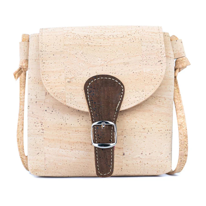 Crossbody Bag  Natural cork Lightweight Mini Shoulder Bag — Natural Cork Inside & Out