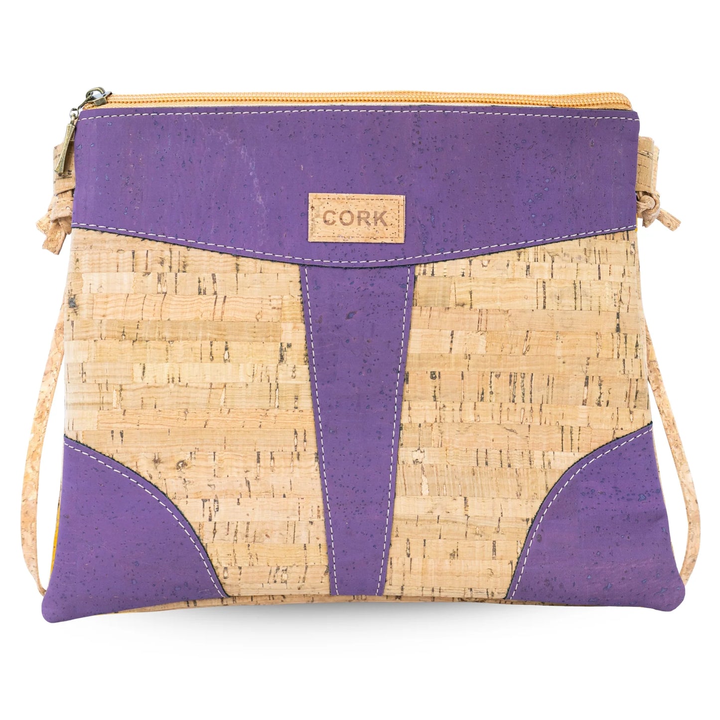 Crossbody Bag - Slim Cork Crossbody Bag-Yellow