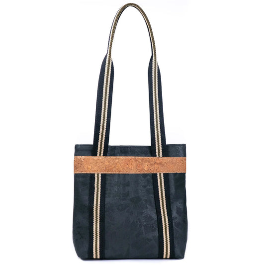 Shoulder Tote Bag- Cork & Webbing  Shoulder bag