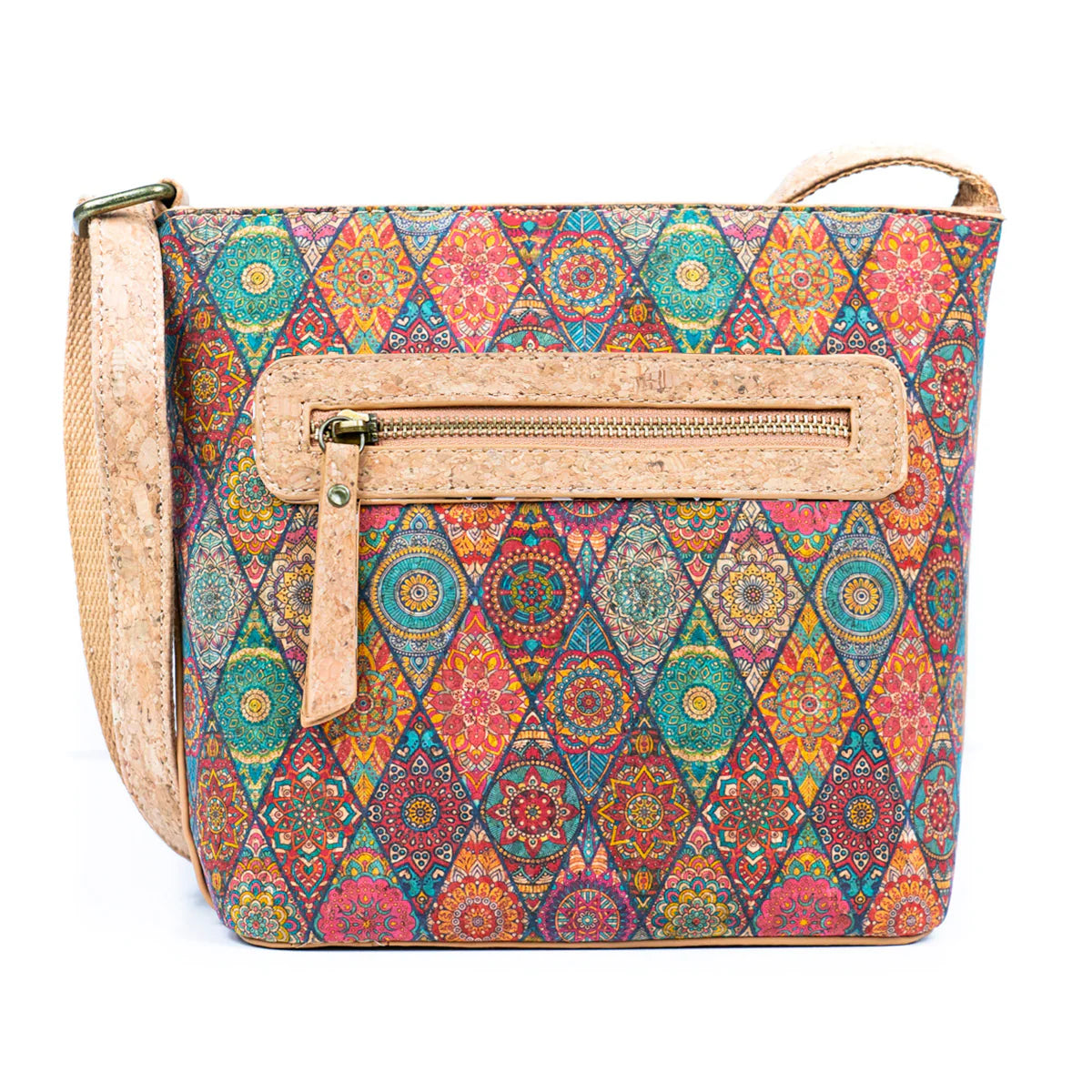 Crossbody Natural  Cork Pattern Printed  Crossbody Bag