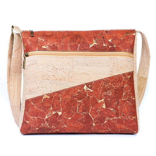 crossbody lady bag Natural cork zipper handbag crossbody lady bag
