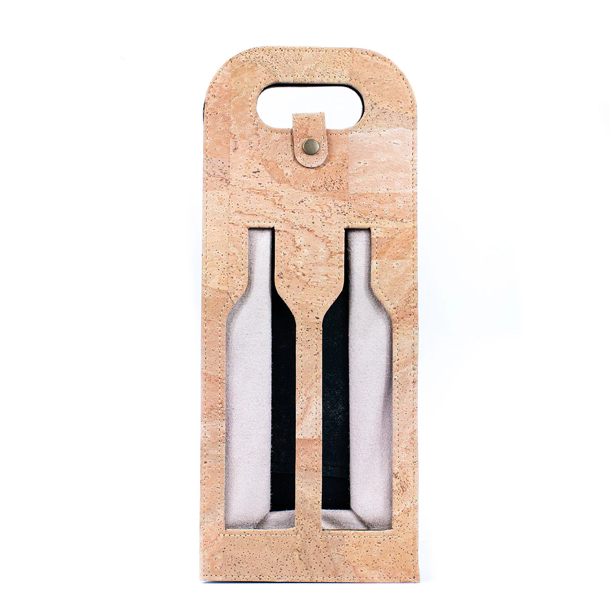 Cork Wine Carrier and Gift Bag-Dual-Bottle Bohemian Cork Wine Carrier and Gift Bag