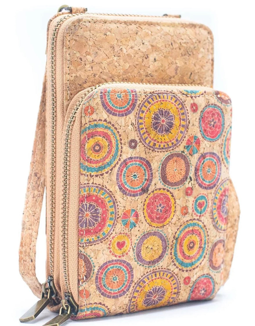 Crossbody Natural Cork Women's Crossbody Phone Wallet