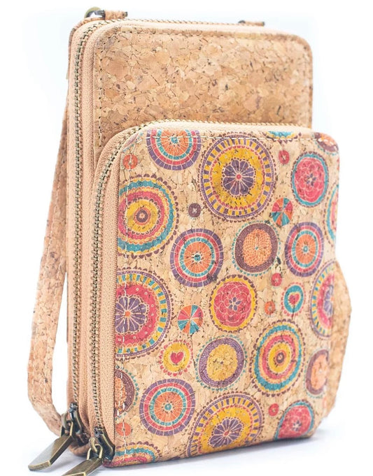 Crossbody Natural Cork Women's Crossbody Phone Wallet
