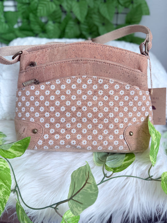 Crossbody  Natural Cork Pattern Printed Women's Crossbody Bag