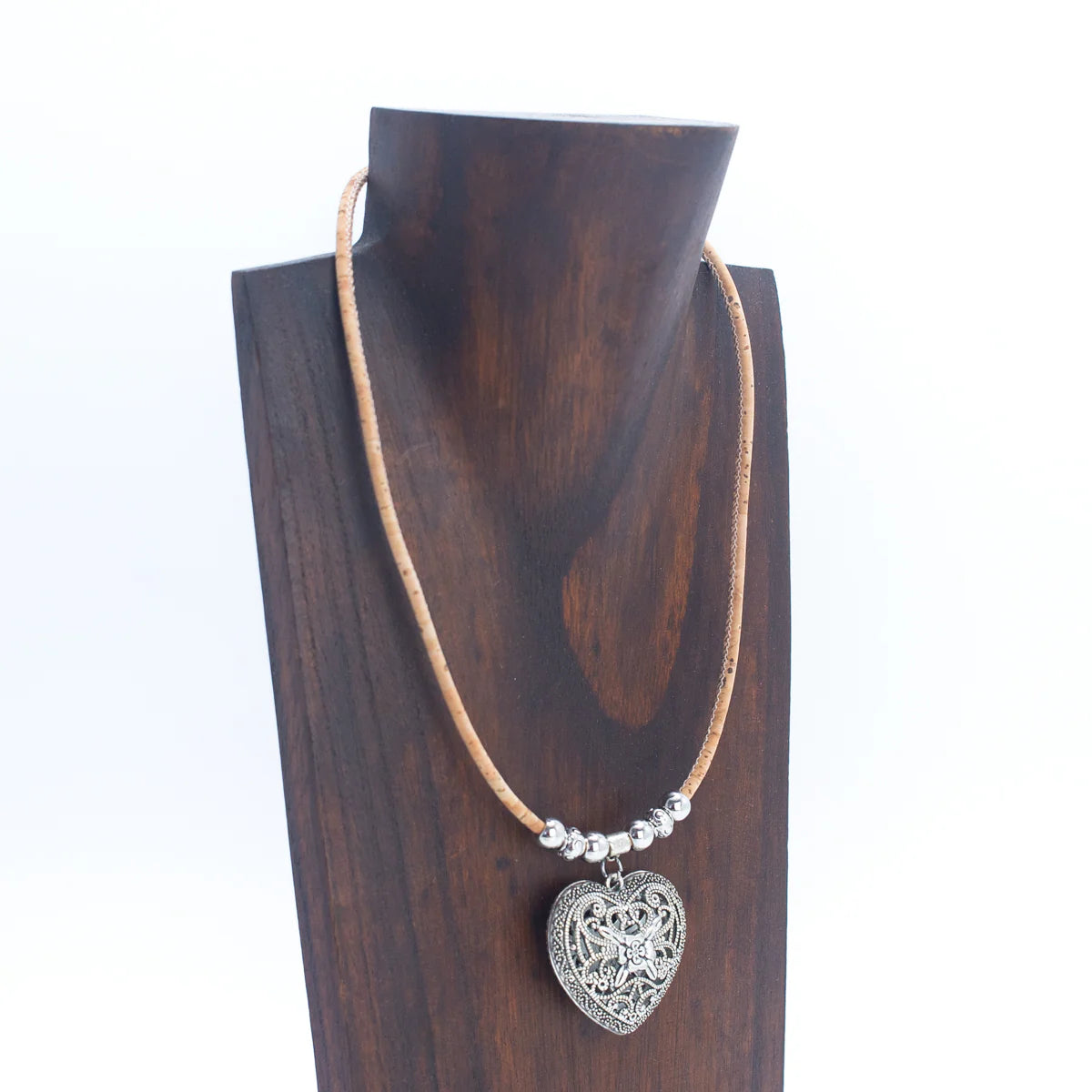 Necklace-natural cork handmade women's cork necklace