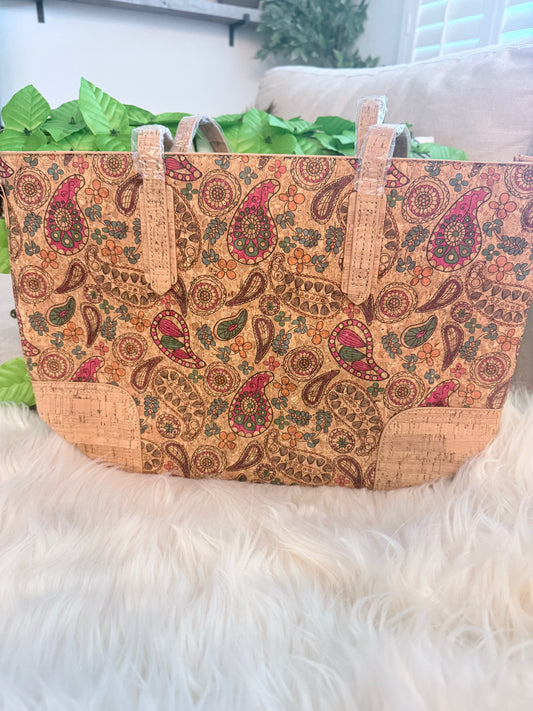 Shoulder bag - Natural Cork Large and Roomy Natural Cork Tote Bag