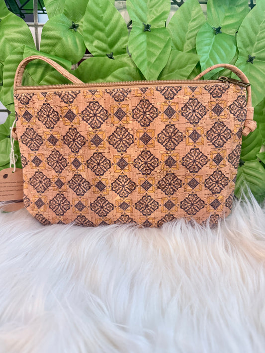 Crossbody Natural Pattern Cork Crossbody Bag