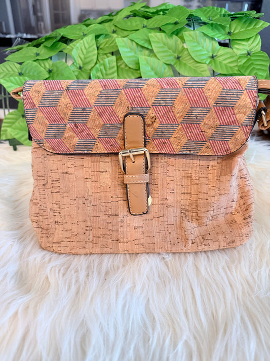 Crossbody natural cork Shoulder Bag Sling Eco Friendly gift Lightweight Waterproof