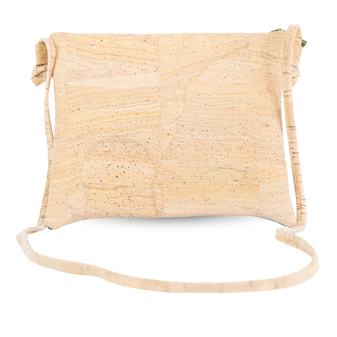 Crossbody  natural Floral Print Cork Crossbody Bag