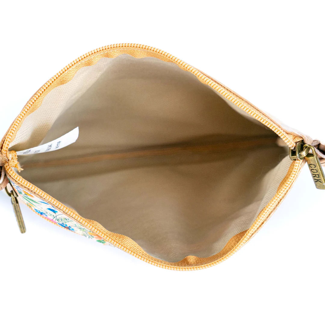 Crossbody natural cork  Diagonal Patch Cork Crossbody Bag