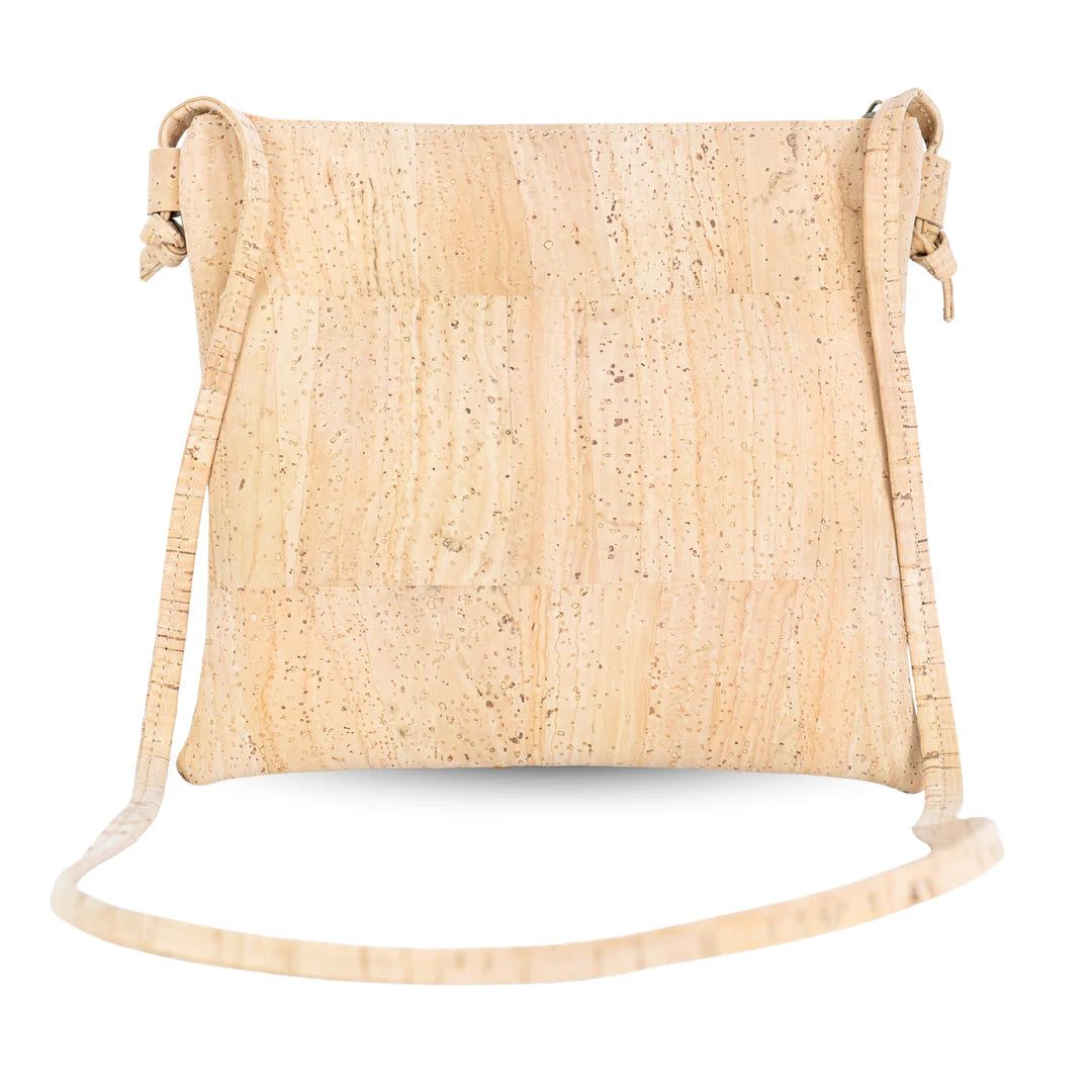 Crossbody natural cork  Diagonal Patch Cork Crossbody Bag