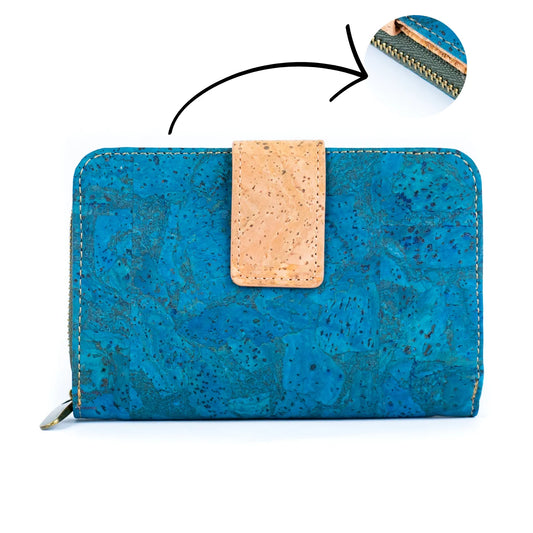 Wallet Premium cork women card zipper vegan wallet