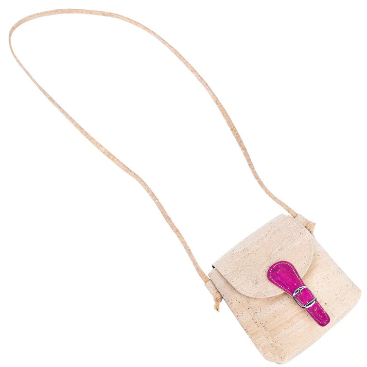 Crossbody Bag  Natural cork Lightweight Mini Shoulder Bag — Natural Cork Inside & Out