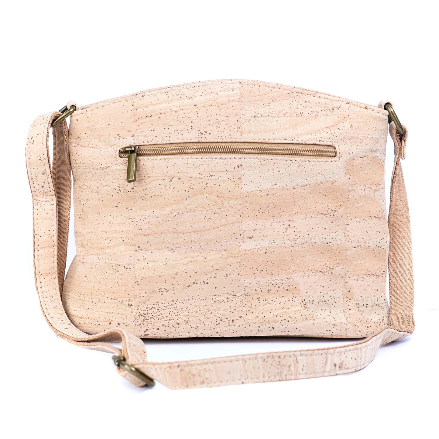 Crossbody Bag with Adjustable Shoulder Strap-Multi-Pocket Cork Crossbody Bag