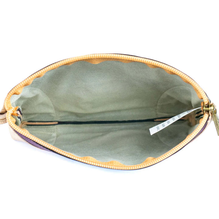 Crossbody Natural Cork  Bag Shoulder Purse with Zipper Closure