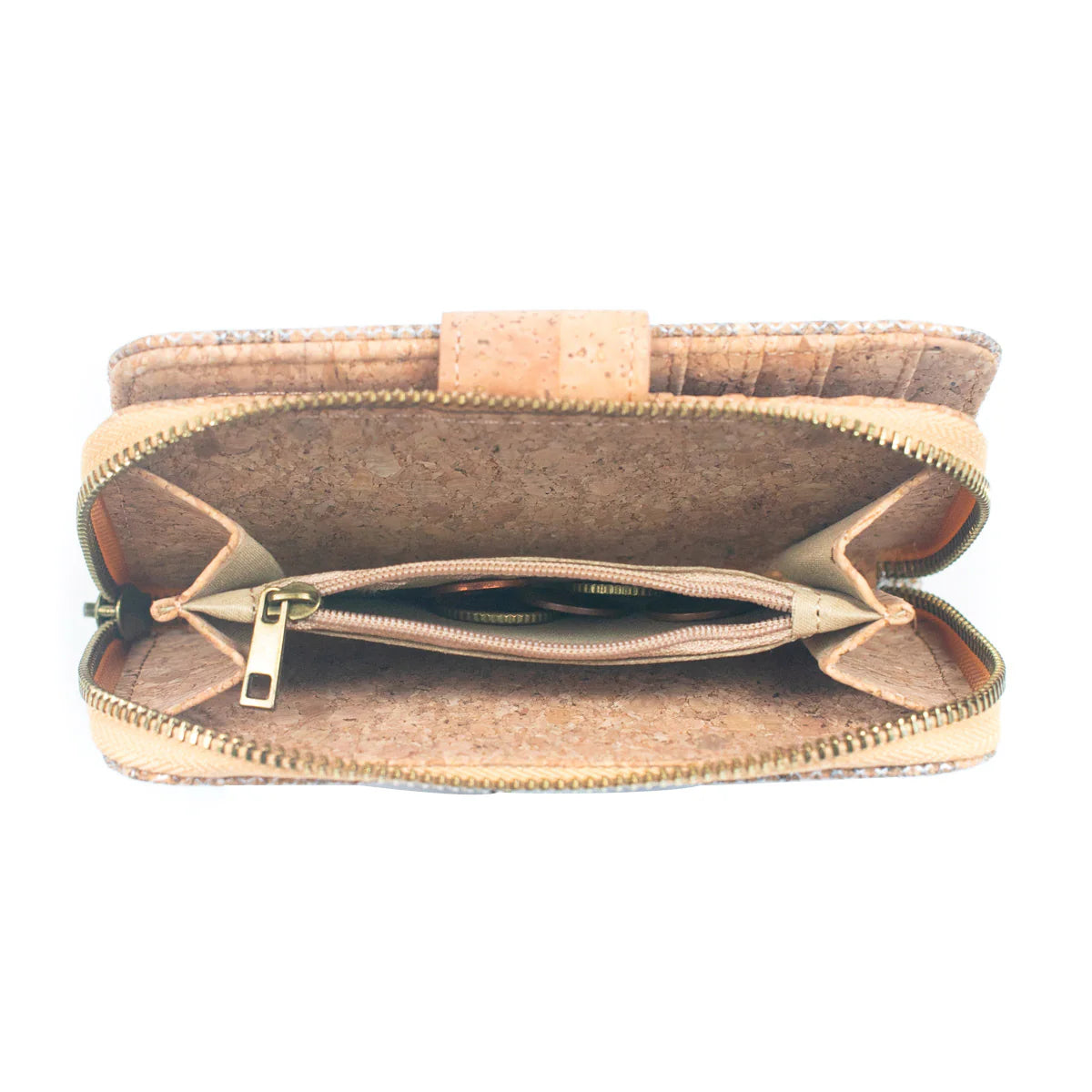 Wallet Premium cork women card zipper vegan wallet