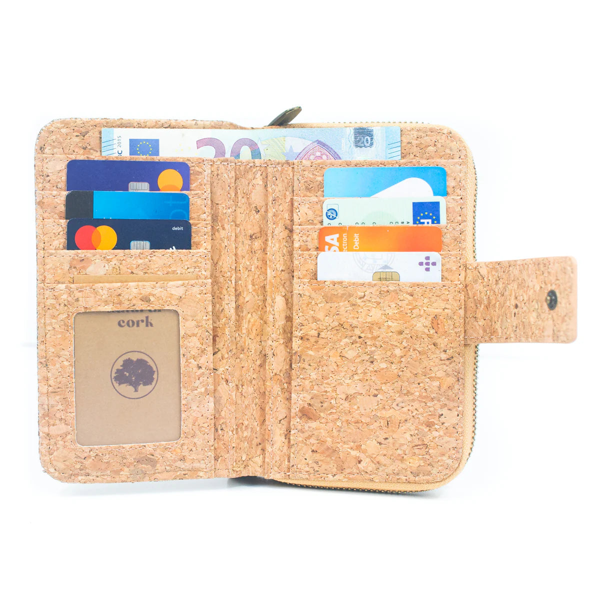 Wallet Premium cork women card zipper vegan wallet