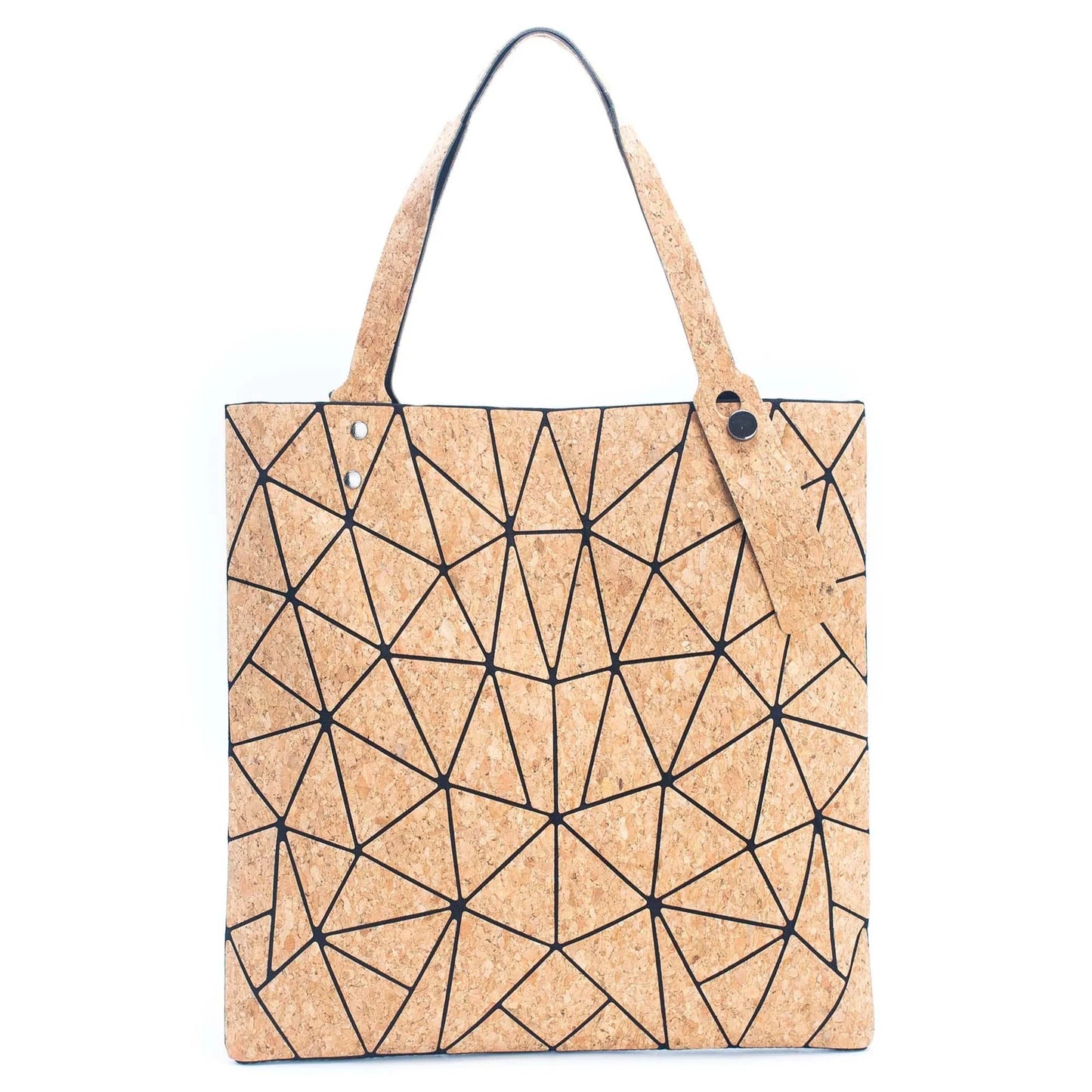 Shoulder Natural cork Geometric women Cork Tote