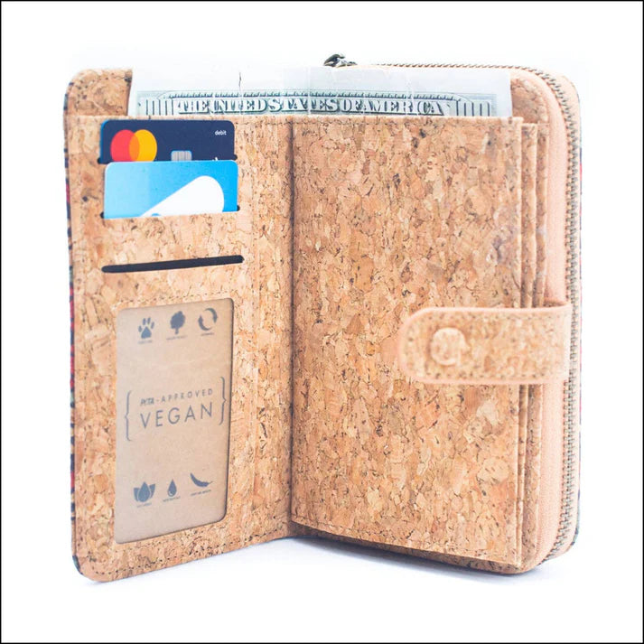 Wallet set - Natural Cork Material Gift Box Wallet for Women, 2-Piece Med